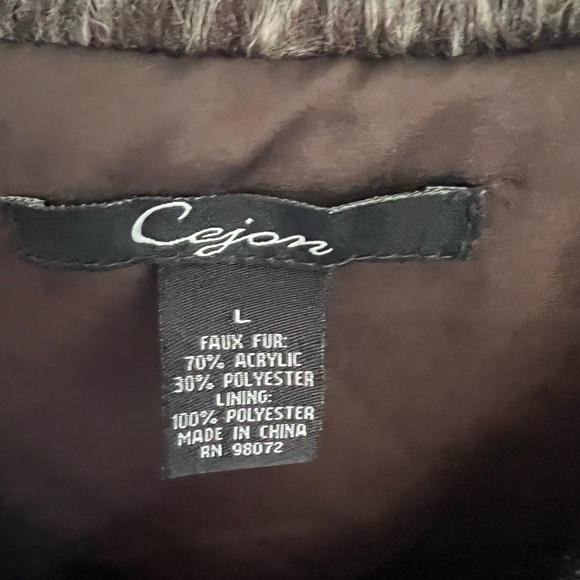 CEJON VINTAGE FAUX MINK BOLERO VEST EUC SIZE LARGE - Picture 3 of 3